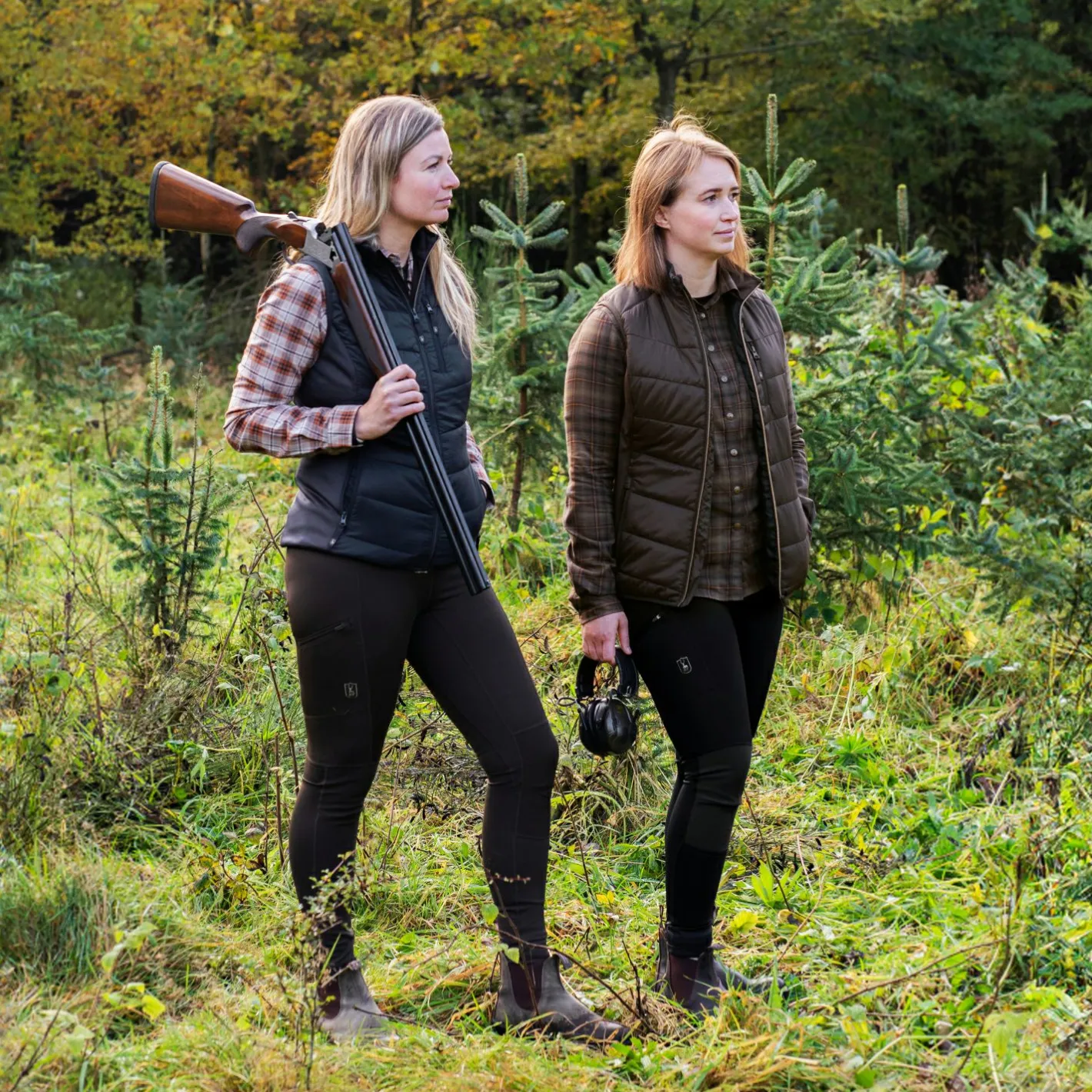 Deerhunter Damen Angeljacken & -Westen<Lady Heat wattierte Weste Damen (Wood)