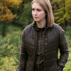 Deerhunter Damen Angeljacken & -Westen<Lady Heat wattierte Weste Damen (Wood)