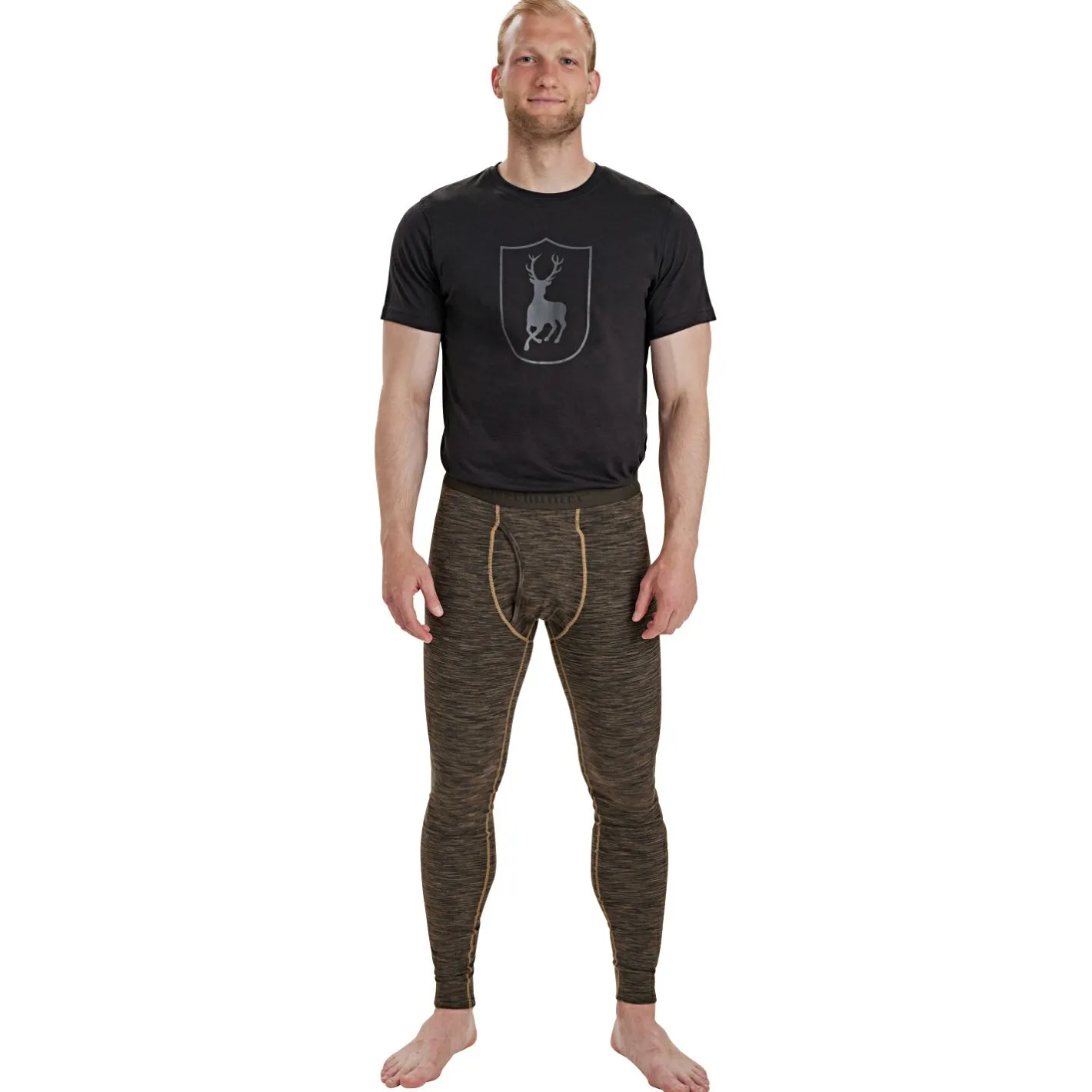 Deerhunter Outdoor- & Angel-Unterwäsche<Norden Insulated Lange Unterhosen Herren (Brown Melange)