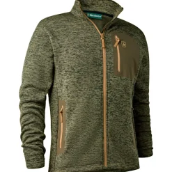 Deerhunter Outdoor- & Angel-Jacken<Sarek Strickjacke Herren (Olive Night Melange)