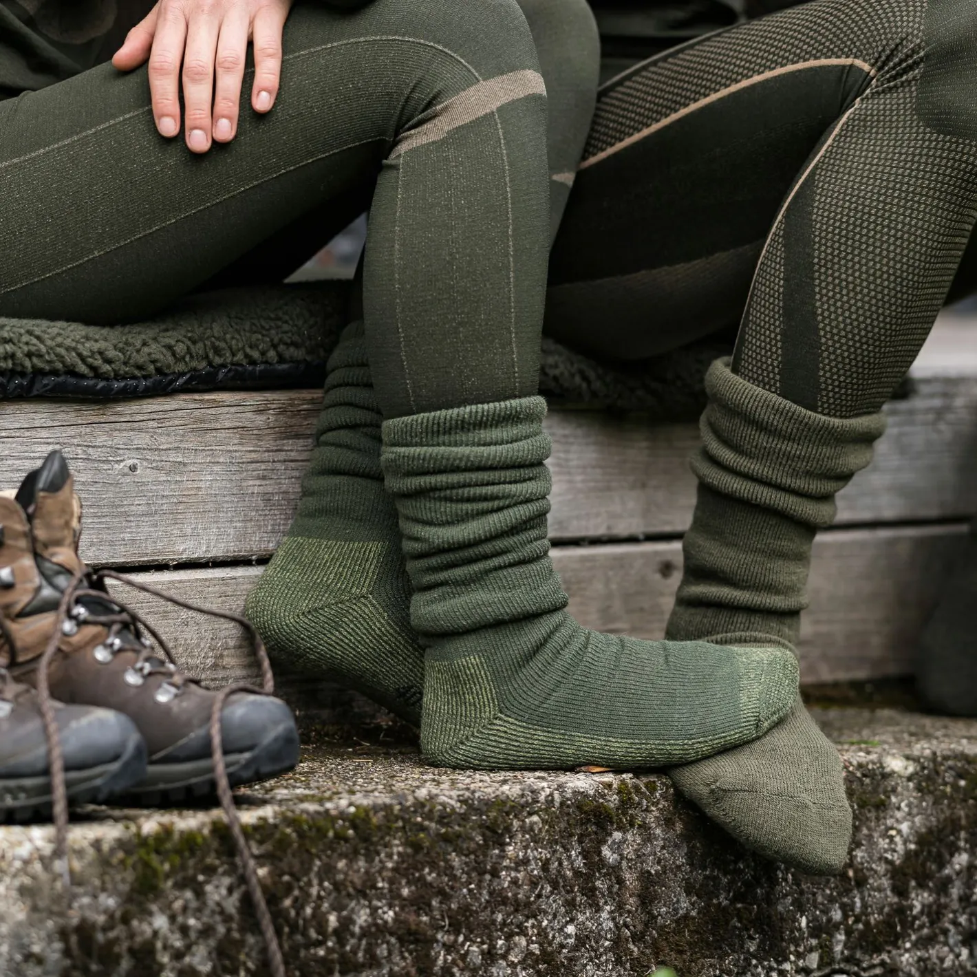 Deerhunter Outdoor- & Angel-Socken<Woll Socken Deluxe, lang (Grape Leaf)