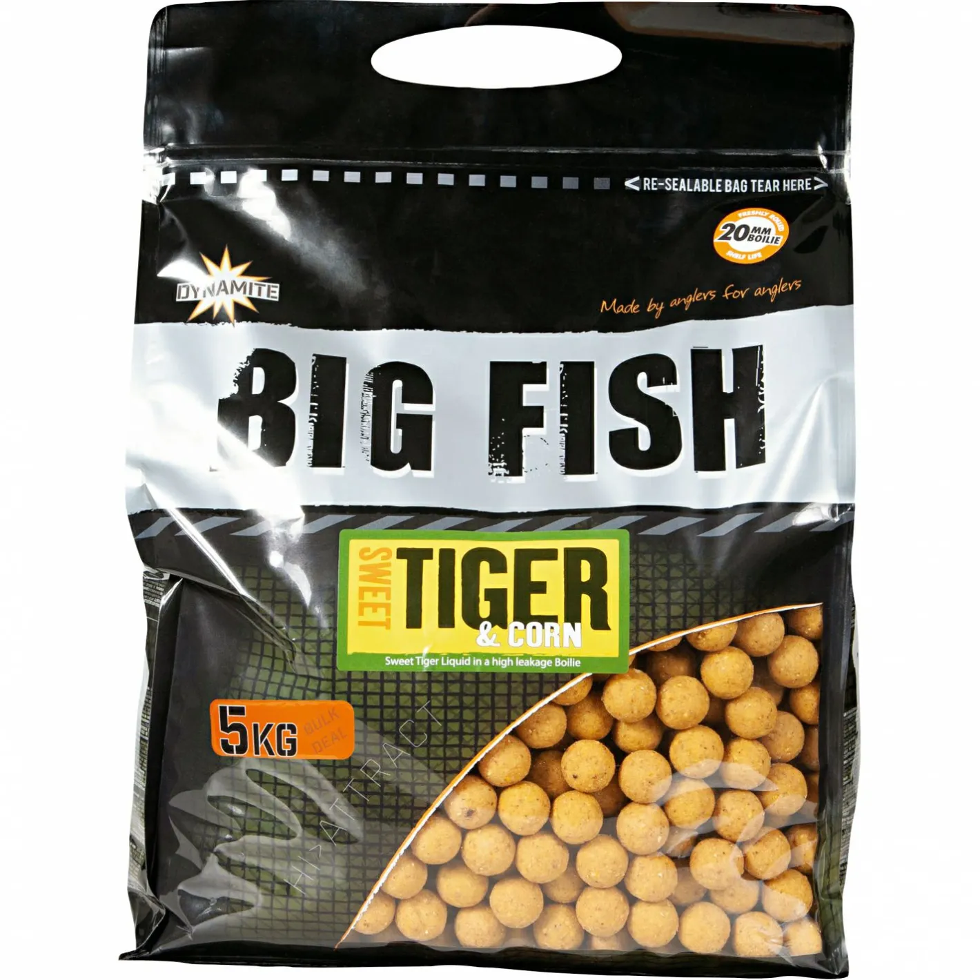 Dynamite Karpfenfutter·Boilies & Popup Boilies|Karpfenfutter<Boilies Sweet Tiger & Corn (Ø 15 mm)