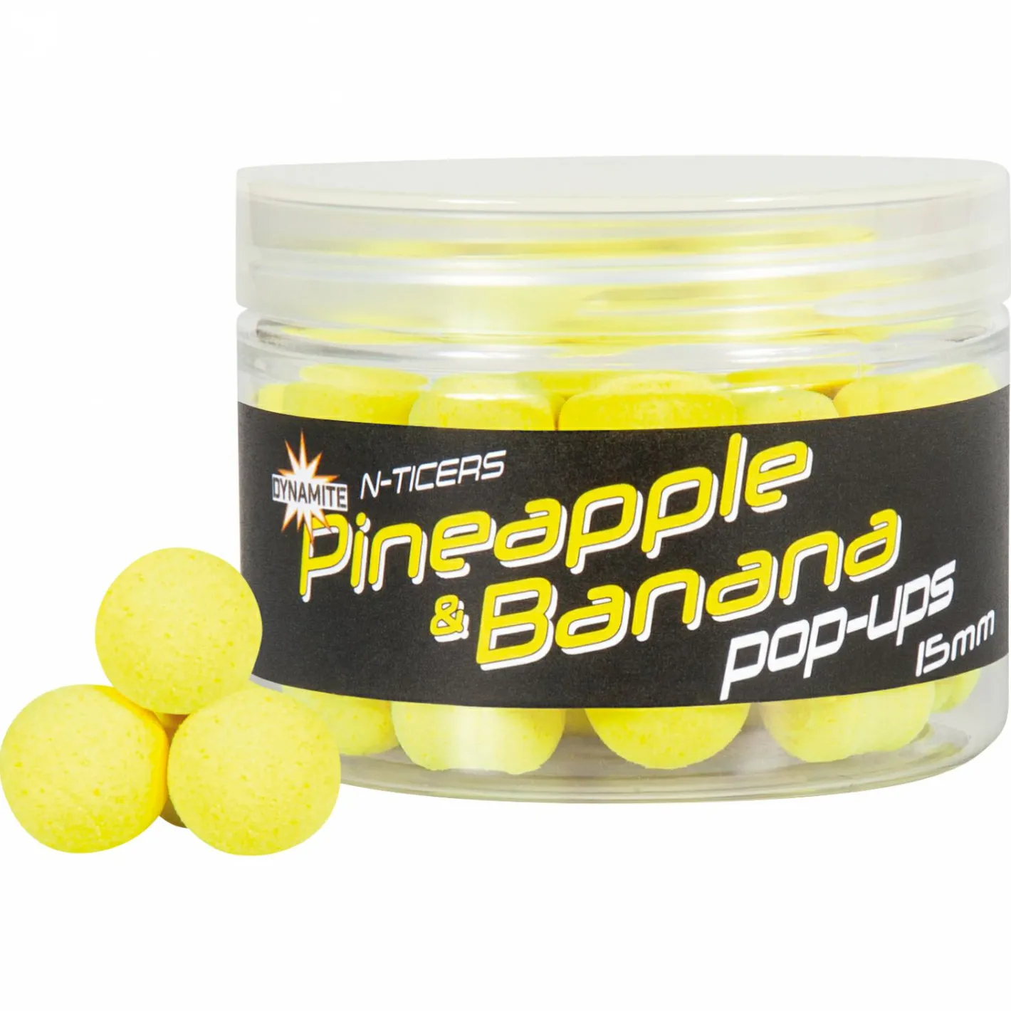 Dynamite Karpfenfutter·Boilies & Popup Boilies|Karpfenfutter<N-Ticers Hookbaits (Pineapple & Banana/gelb)