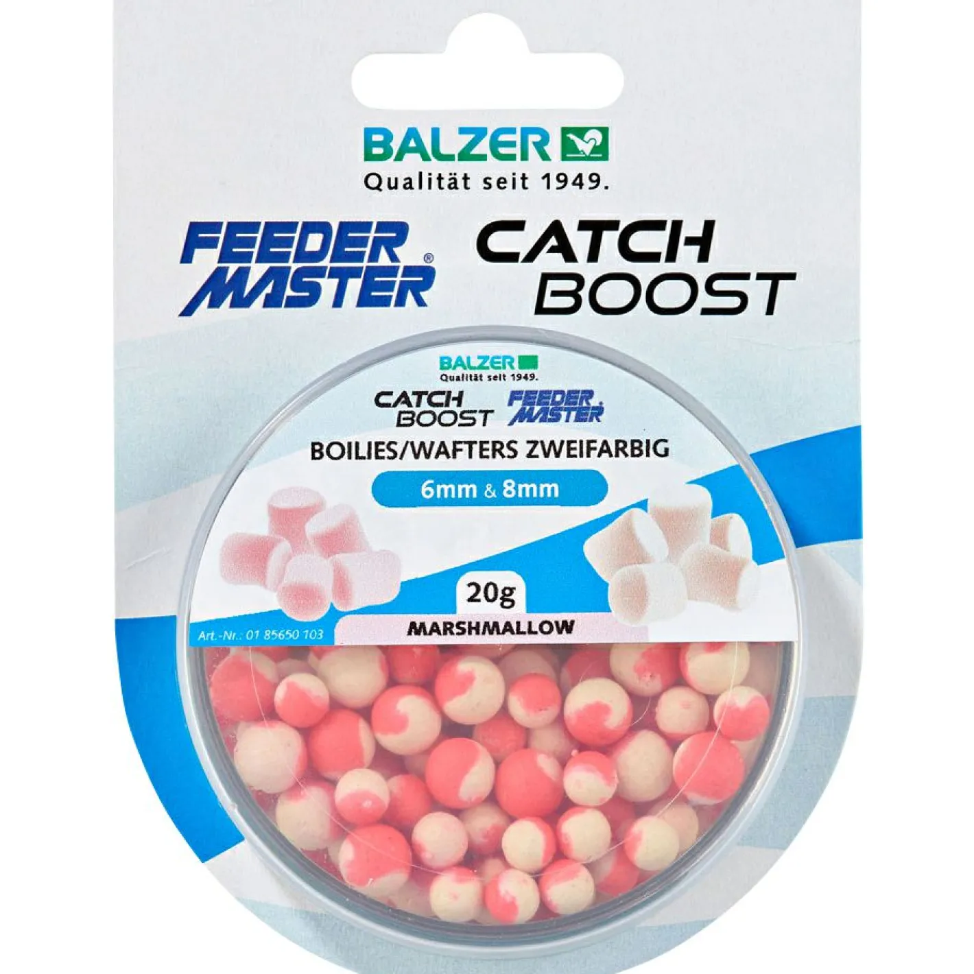 Feedermaster Karpfenfutter·Boilies & Popup Boilies|Karpfenfutter<Zweifarbige Boilies (Marshmellow)