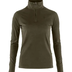 Clearance Fju00e4llru00e4ven Fjällräven Keb Skare Half Zip W Damen (Dark Olive)
