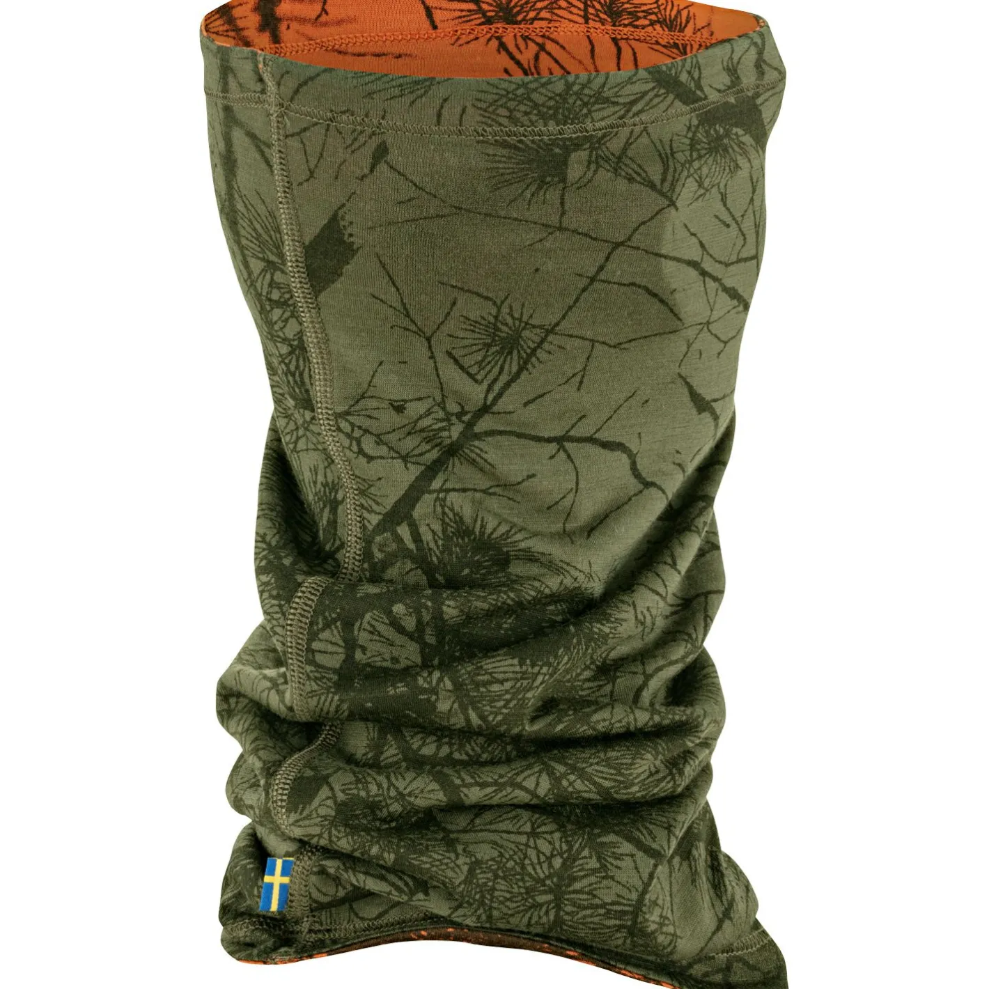 Fju00e4llru00e4ven Outdoor- & Angel-Schals<Fjällräven Lappland Neck Gaiter (Green Camo-Orange Multi Camo)