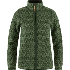 Fju00e4llru00e4ven Damen Angeljacken & -Westen<Fjällräven Övik Snow Cardigan W Damen (Deep Forest)