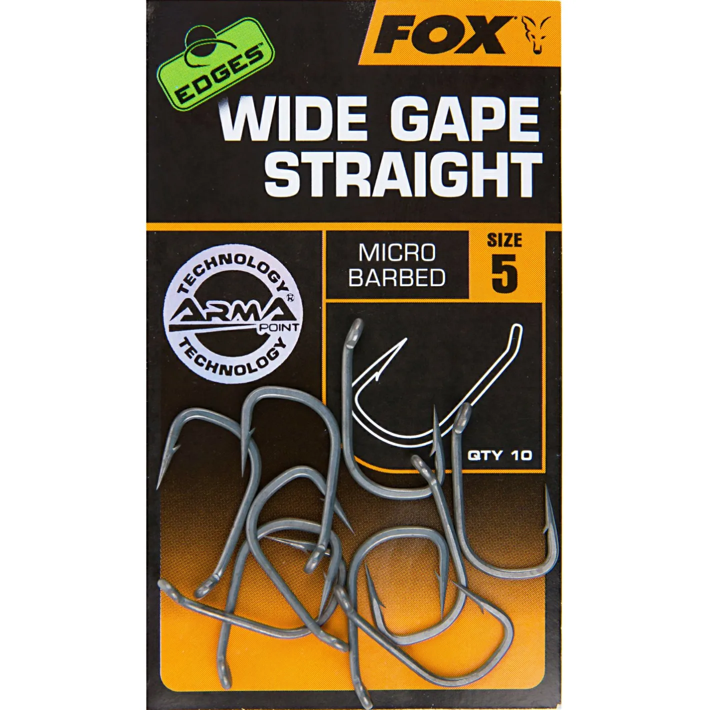 Fox Angelhaken|Karpfenangeln-Zubehör<Angelhaken Edges Wide Gape Straight Hooks X10