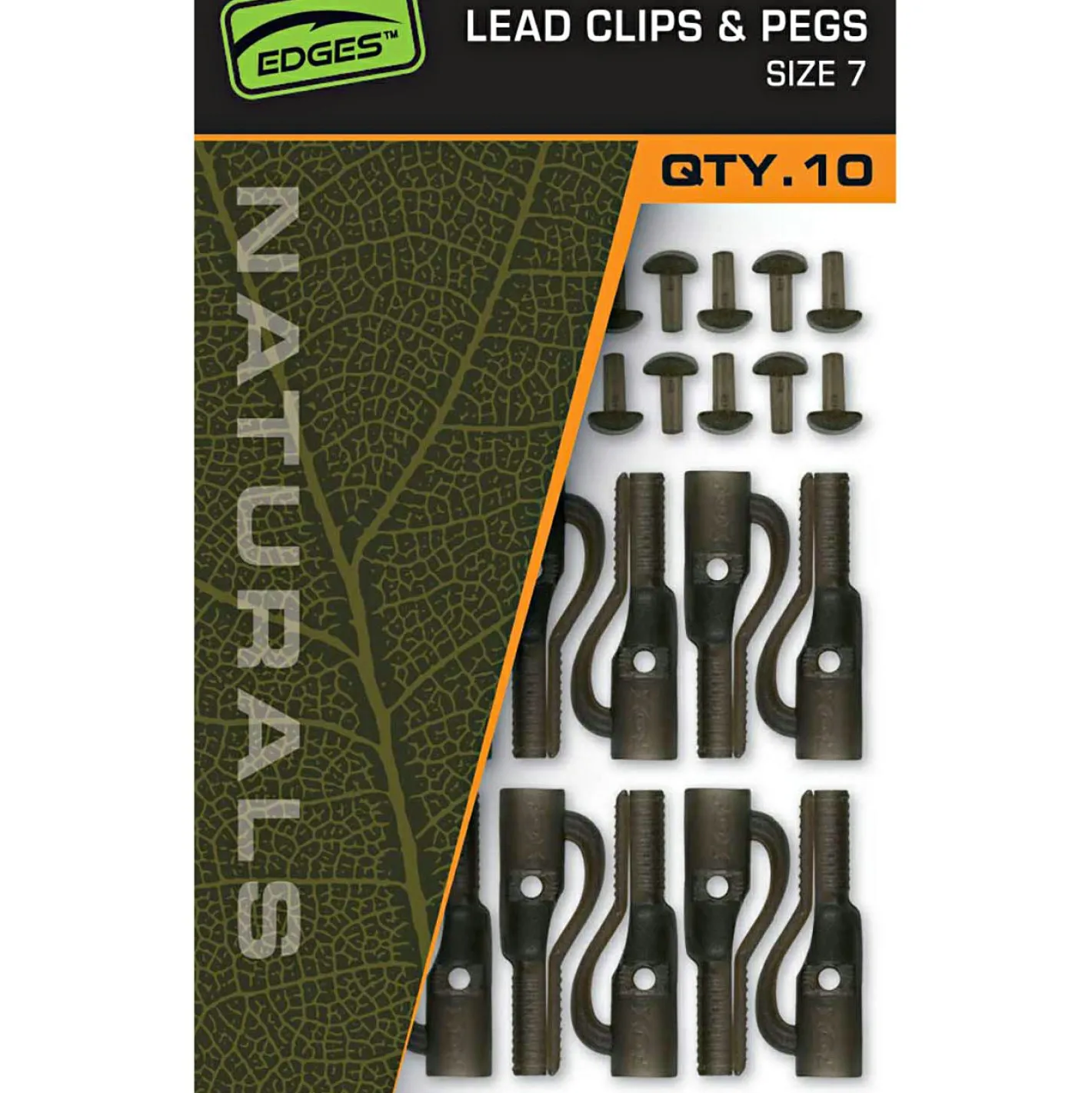 Outlet Fox EDGES™ Naturals Lead Clips & Pegs - Size 7