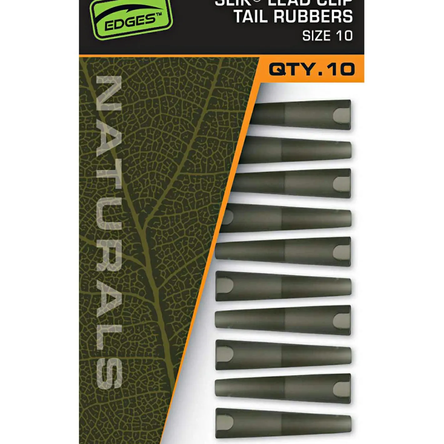 Fox Karpfenangeln-Zubehör<EDGES™ Naturals Slik Lead Clip Tail Rubber - Size 10