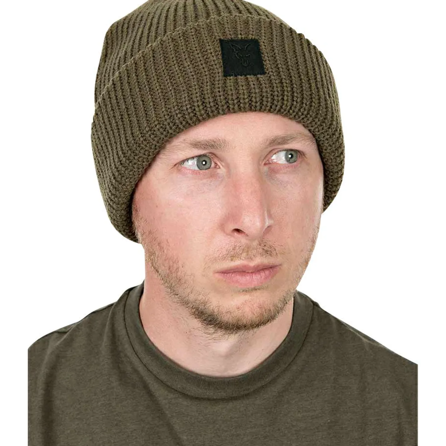 Clearance Fox Merino Blend Beanie (Olive)