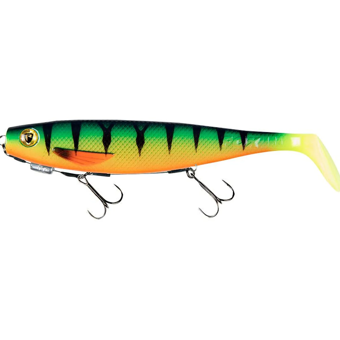 Fox Rage Gummiköder ·Fertig Montierte Gummifische|Raubfischangeln Kunstköder<Gummifisch Pro Shad Loaded (UV Firetiger)