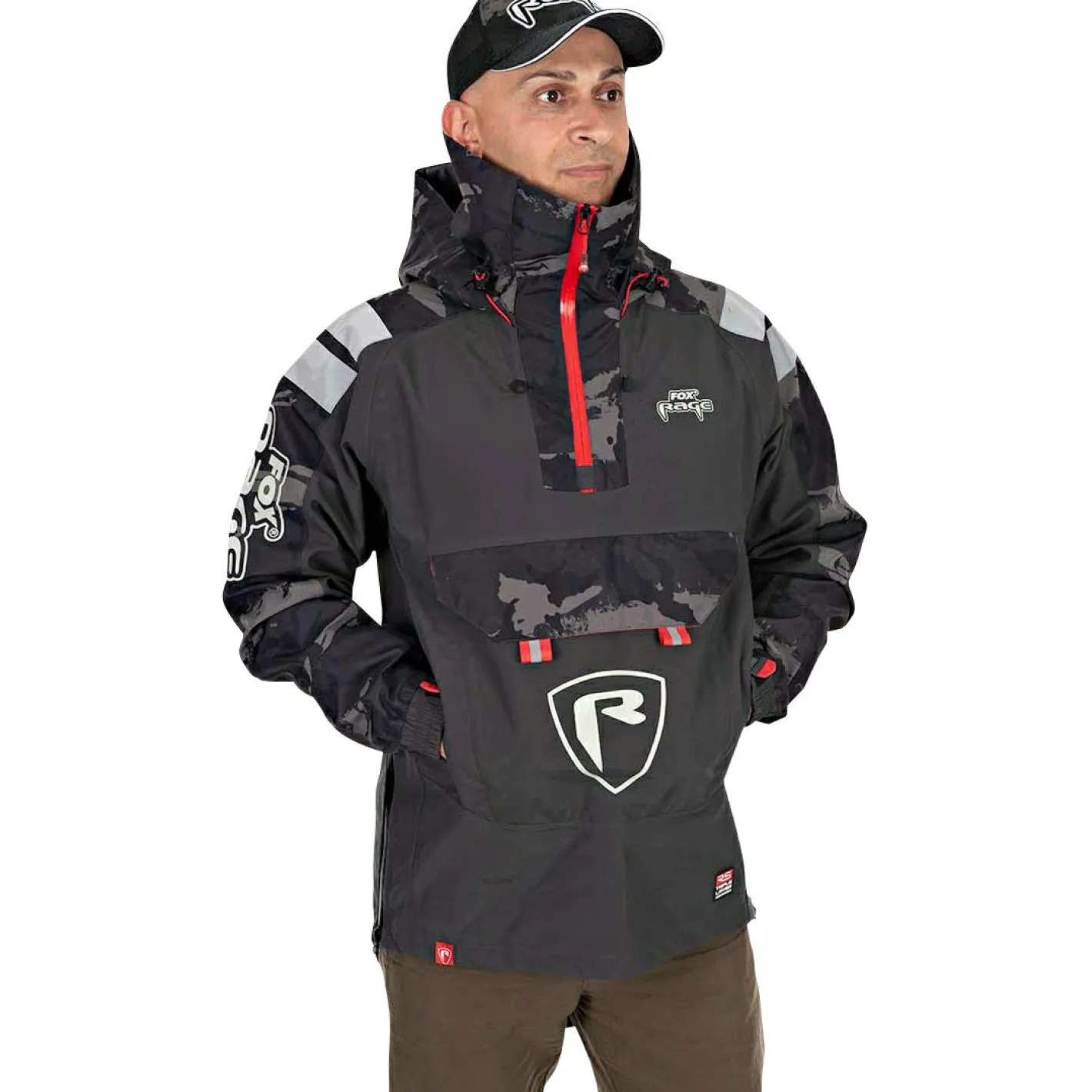 Outlet Fox Rage Triple Layer Smock Herren (Black/Camo)