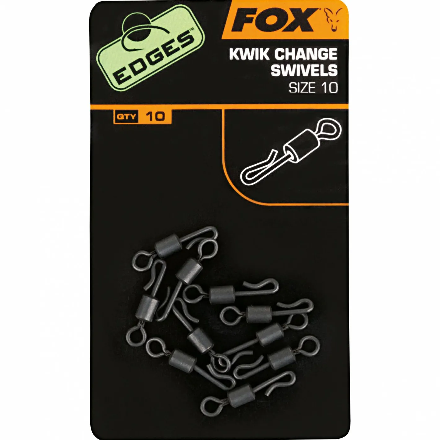 Fox Angelwirbel & Snaps<Wirbel Kwik Change Swivels (Gr.10)