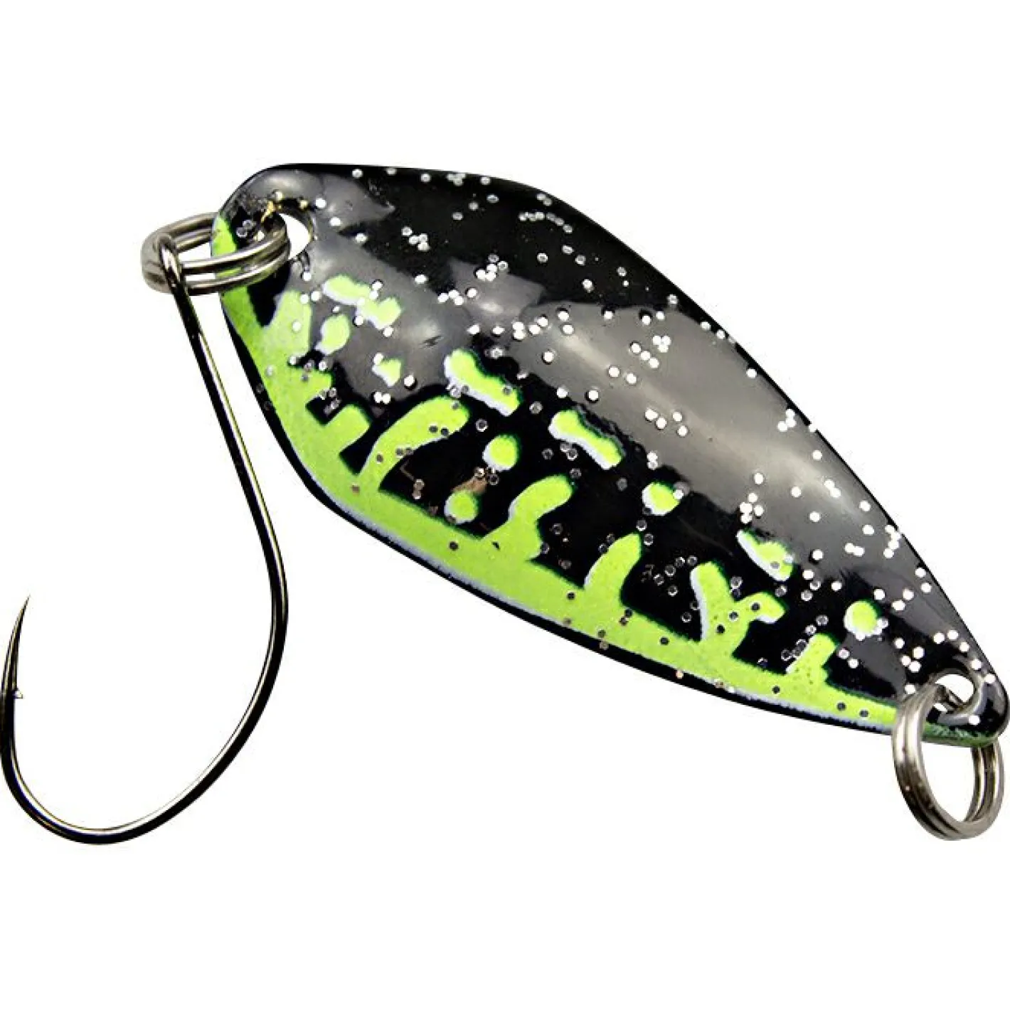 Hot FTM Trout Spoon Rock (4,2 g, Schwarz/Gelb UV)
