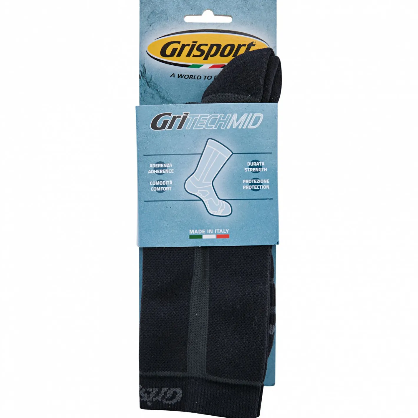 Hot Grisport GRITech Mid Funktionssocken Unisex, lang (Black)