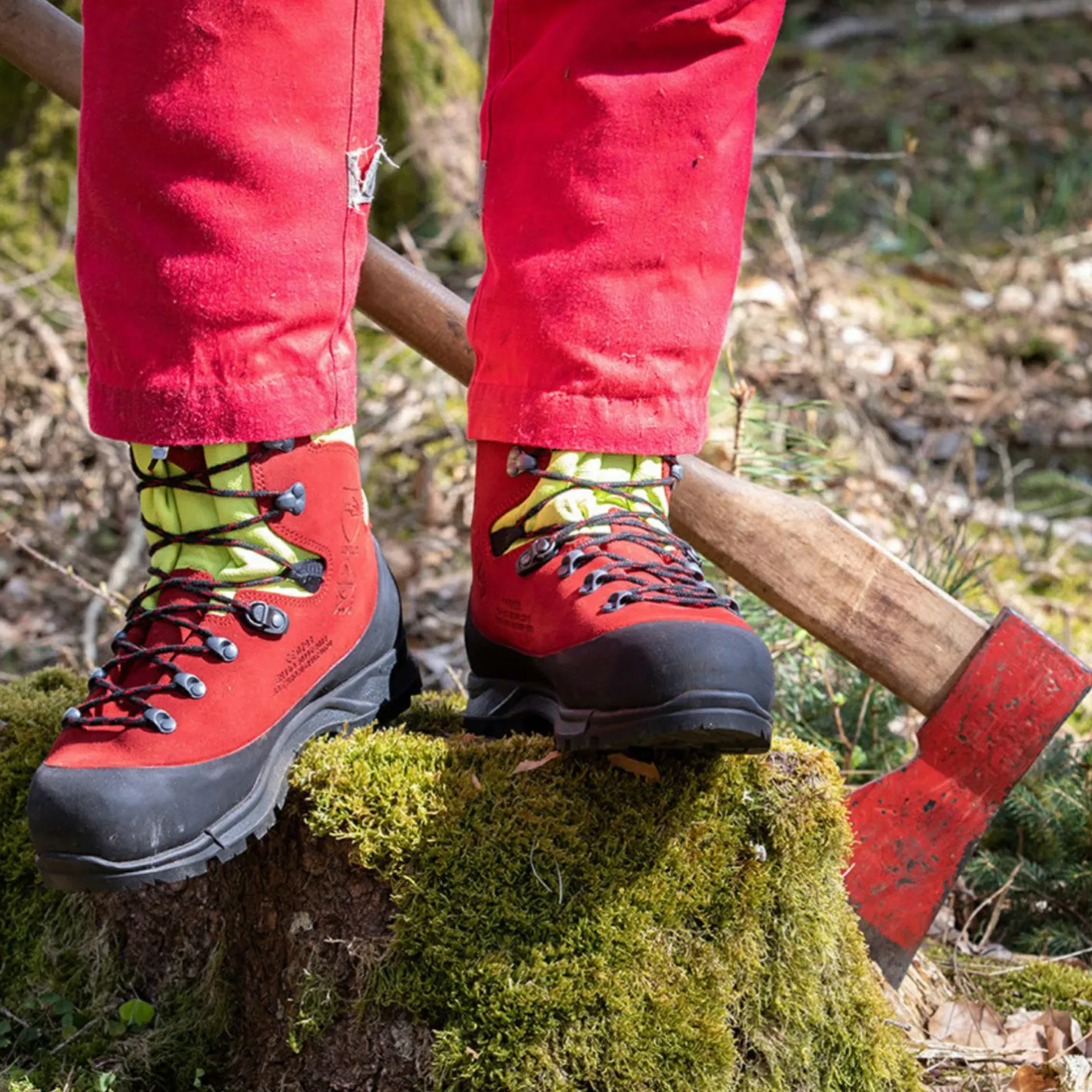Clearance Haix Protector Forest 2.1 GTX Herren (Red/Yellow)
