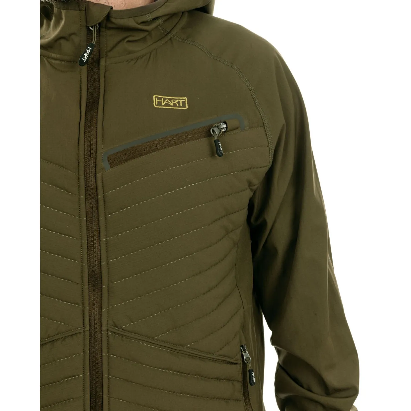 Outlet Hart Ibice Hoodie Hybridjacke Herren (Dunkeloliv)