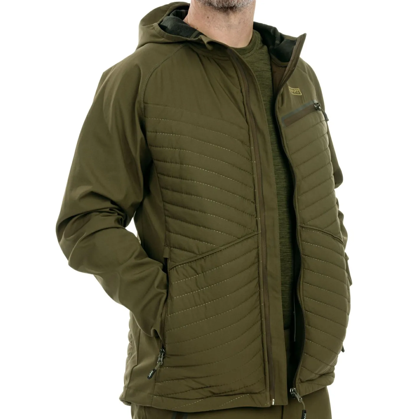 Outlet Hart Ibice Hoodie Hybridjacke Herren (Dunkeloliv)