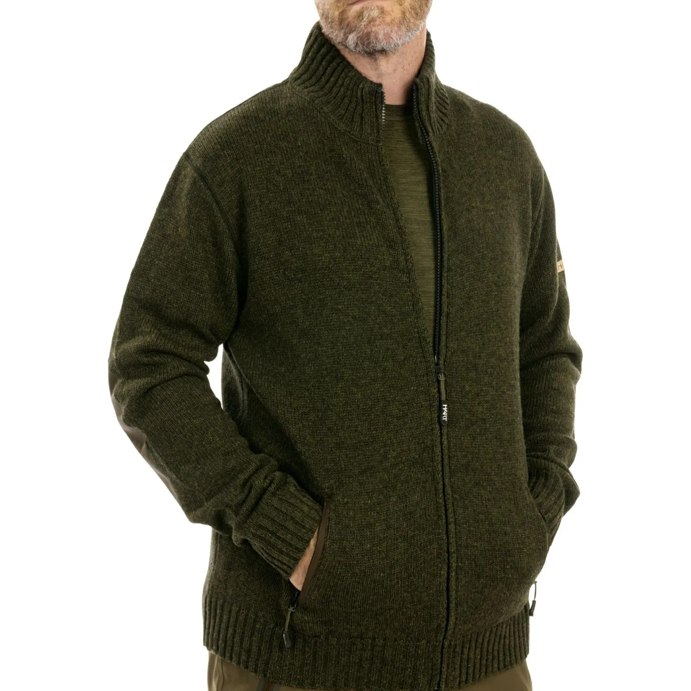 Hot Hart Nevis-FZ Strickjacke Herren (Dunkeloliv)