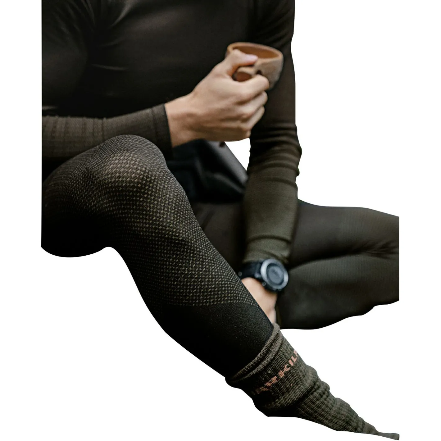 Hu00e4rkila Thermohosen & Regenhosen<Härkila Base Active Long Johns Unisex (Dark Willow Green)