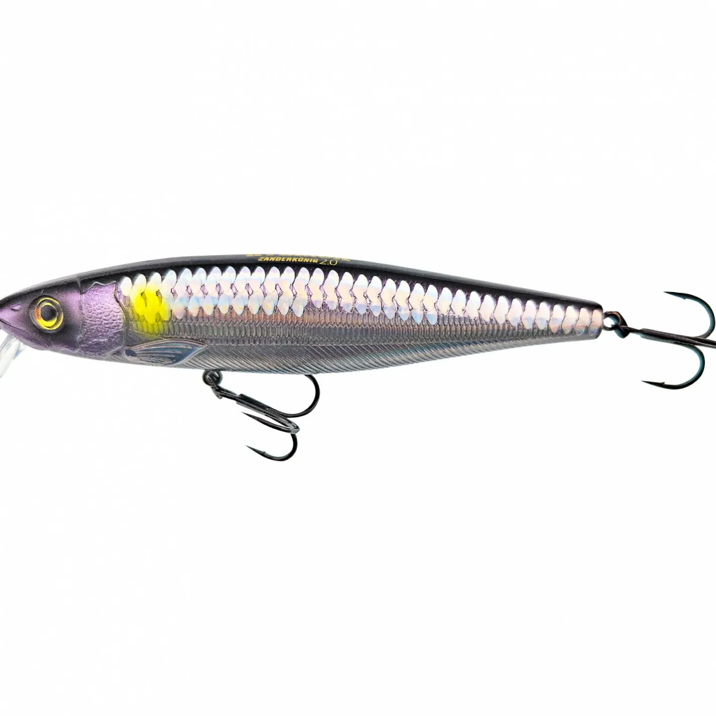 Hybrida Raubfischangeln Kunstköder|Wobbler<Zanderkönig 2.0 (Black & Purple)