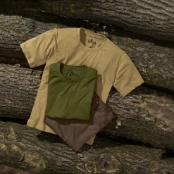 Discount il Lago Basic 3er Set: T-Shirts Herren (Oliv/Beige/Braun)