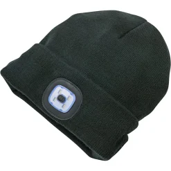 Clearance il Lago Prestige Beanie, m. Bluetooth Kopfhörer & LED-Lampe (Schwarz)