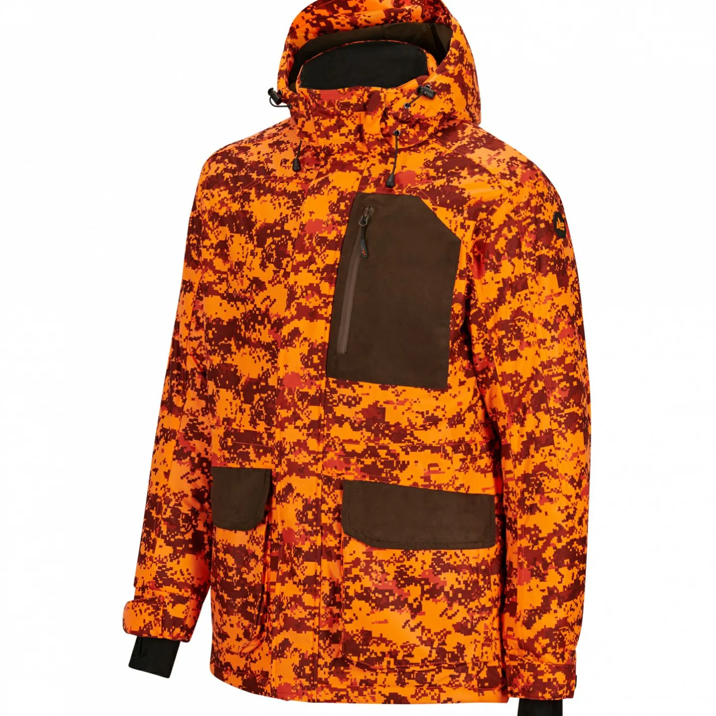 il Lago Prestige Outdoor- & Angel-Jacken<Drückjagd-Jacke Himal Herren (Orange Camouflage)
