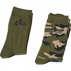 Outlet il Lago Prestige 5er-Set: Socken Unisex (Camouflage/Oliv)