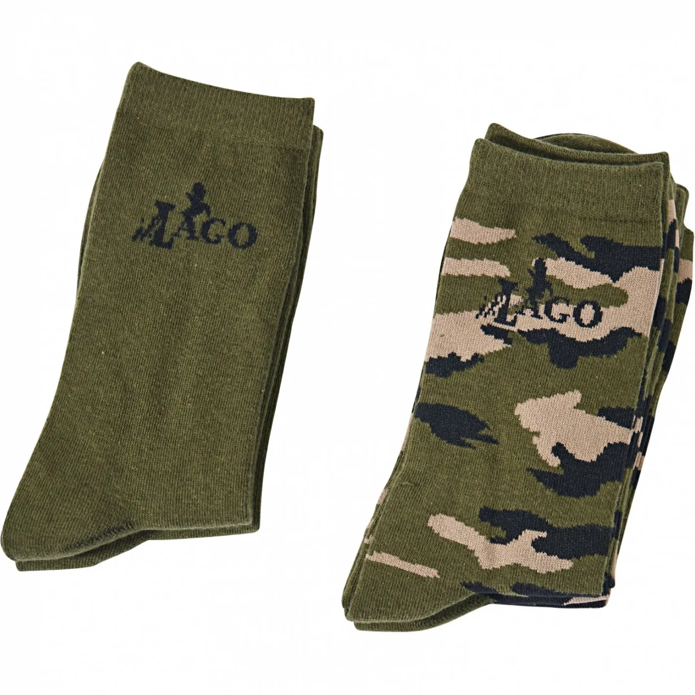 Outlet il Lago Prestige 5er-Set: Socken Unisex (Camouflage/Oliv)