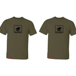 Clearance il Lago Prestige 2er-Set: T-Shirt "Sauenjäger" Herren (Oliv)