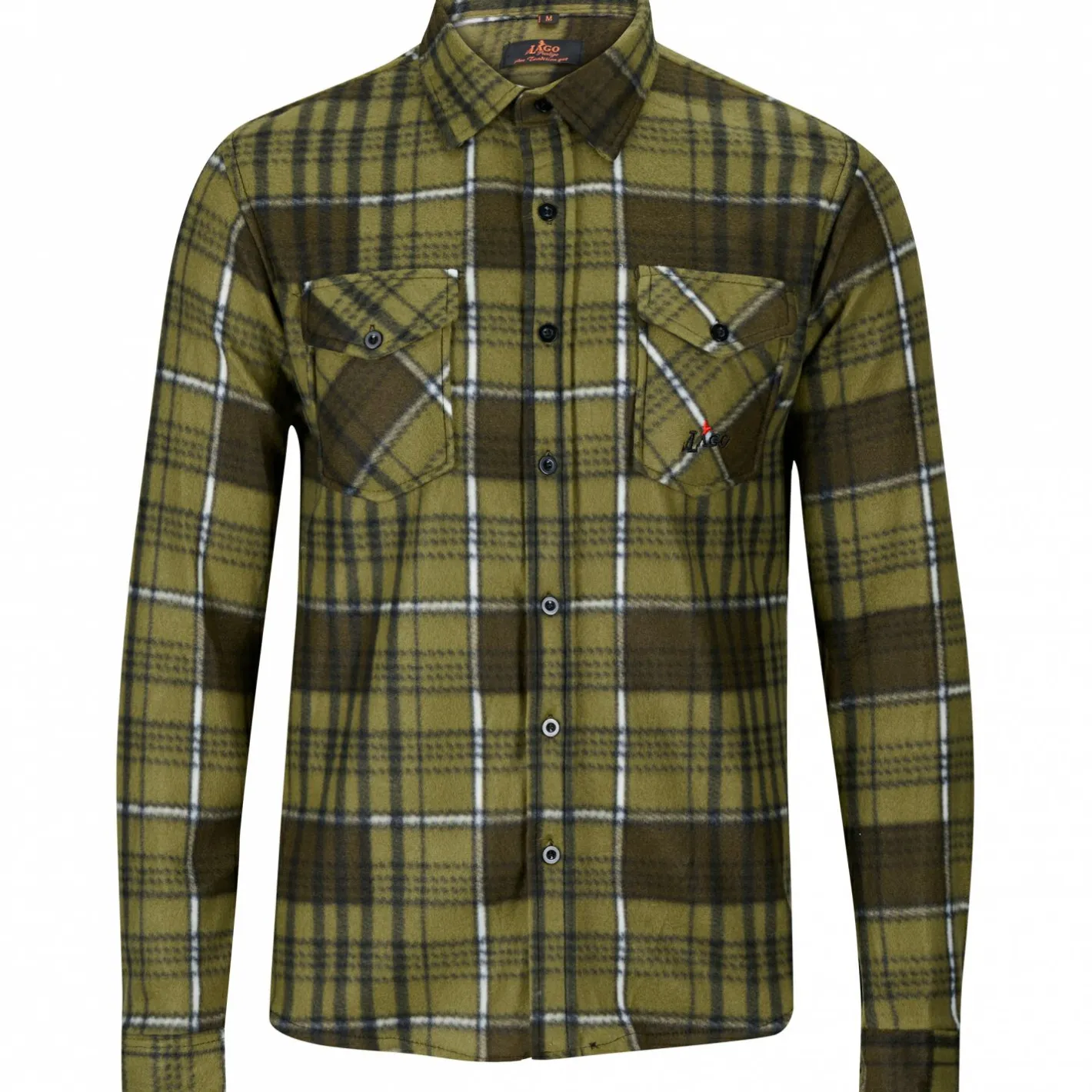 il Lago Prestige Outdoor- & Angelhemden<Fleece Holzfällerhemd Vall Herren (Oliv)