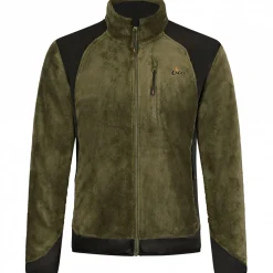 il Lago Prestige Fleecejacke Herren (Oliv/Schwarz)