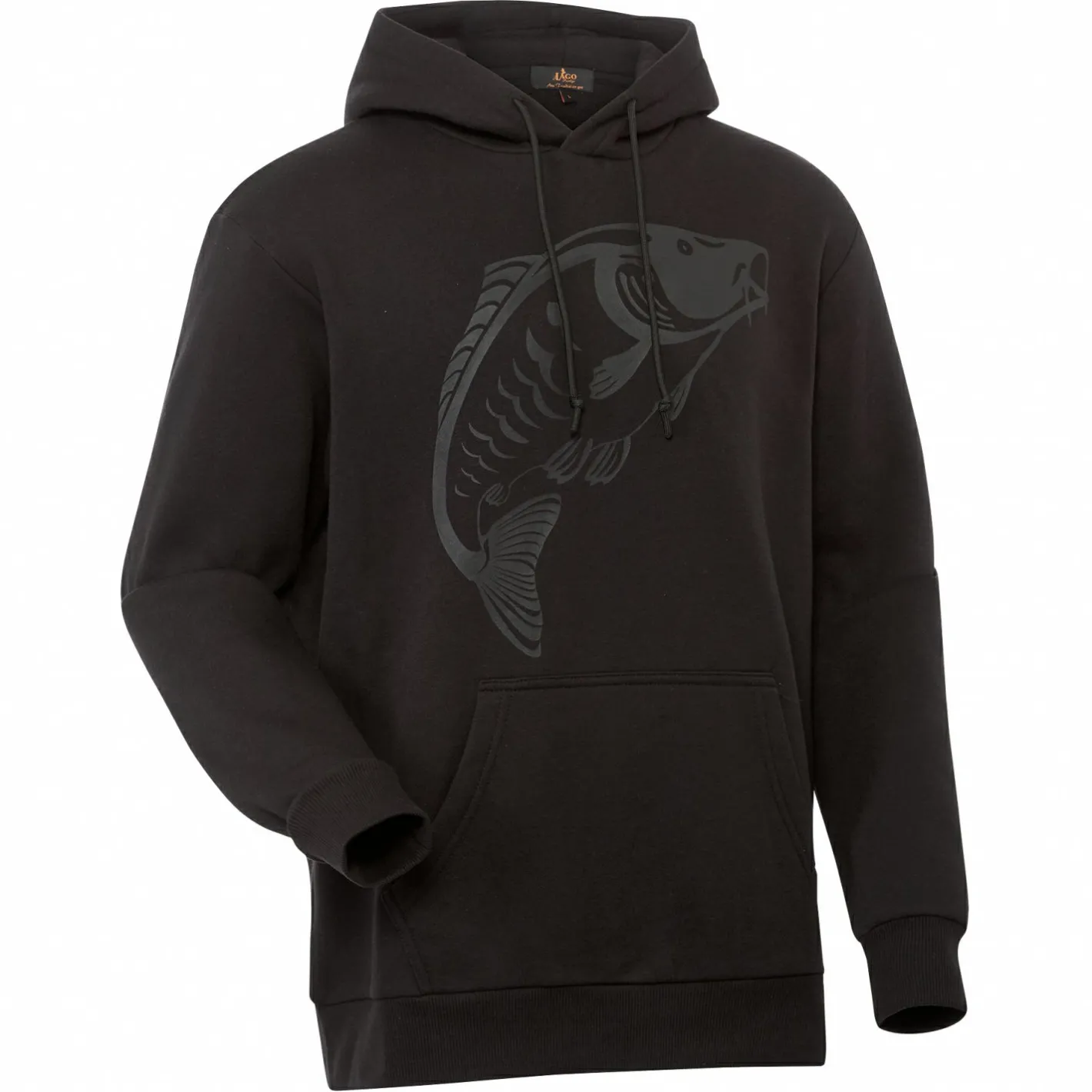 il Lago Prestige Angelpullover & -Strickjacken<Hoodie "Karpfen" Herren (Schwarz)