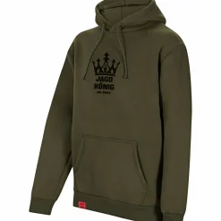 il Lago Prestige Angelpullover & -Strickjacken<Hoodie"Jagdkönig" Herren (Oliv)