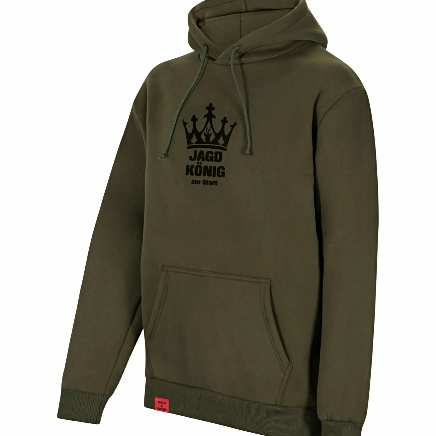 il Lago Prestige Angelpullover & -Strickjacken<Hoodie"Jagdkönig" Herren (Oliv)