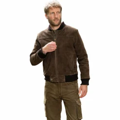 Online il Lago Prestige Lederjacke Houston Herren (Braun)