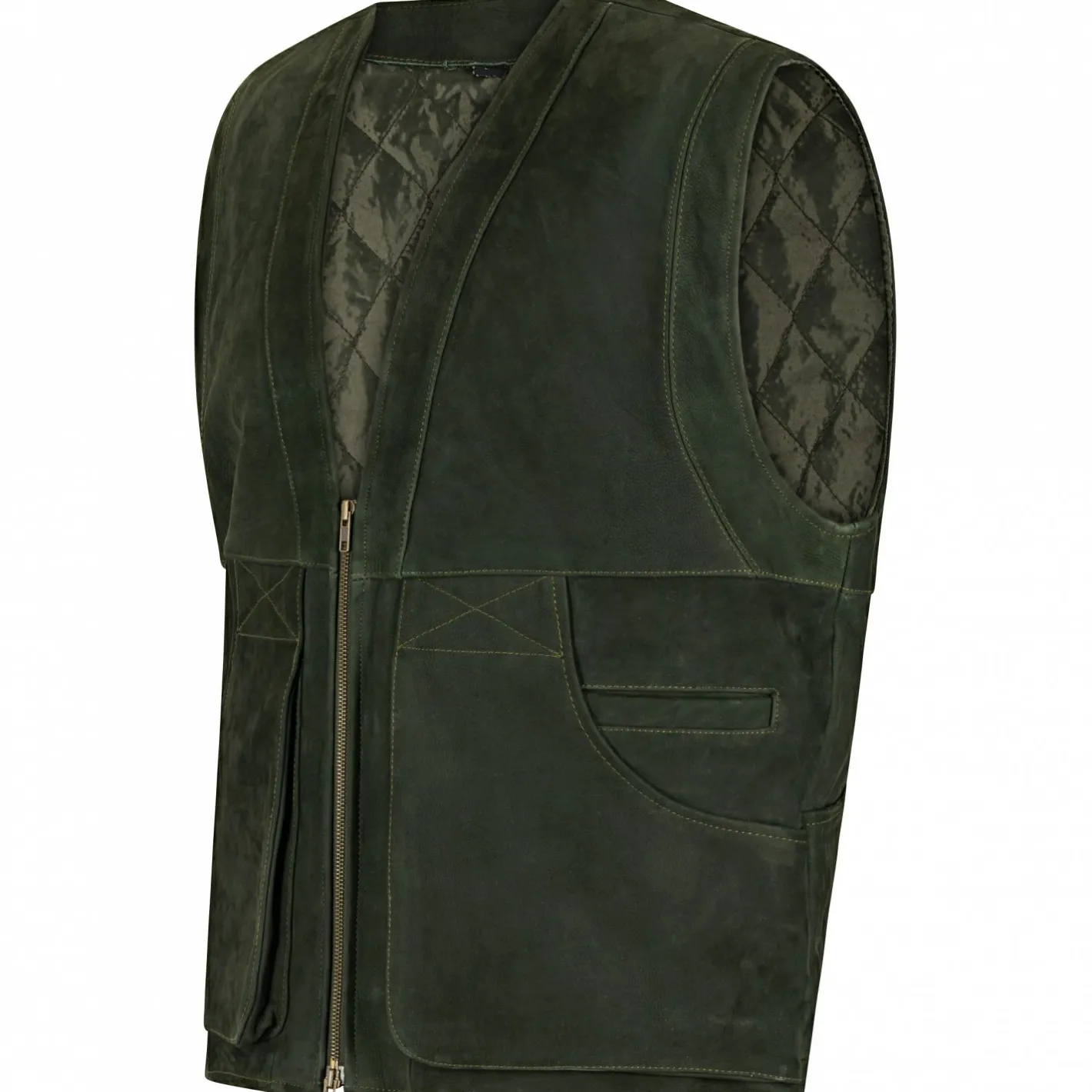 il Lago Prestige Outdoor- & Anglerwesten<Lederweste Field Vest Herren (Oliv)