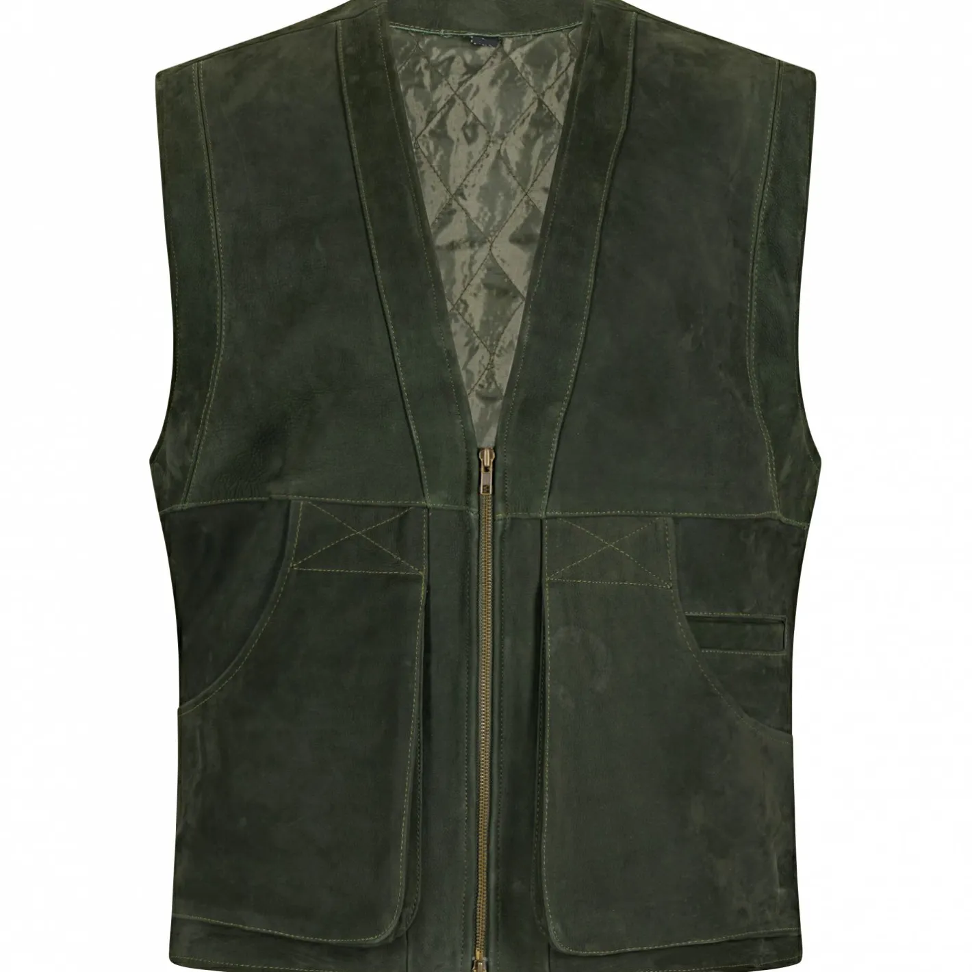 il Lago Prestige Outdoor- & Anglerwesten<Lederweste Field Vest Herren (Oliv)