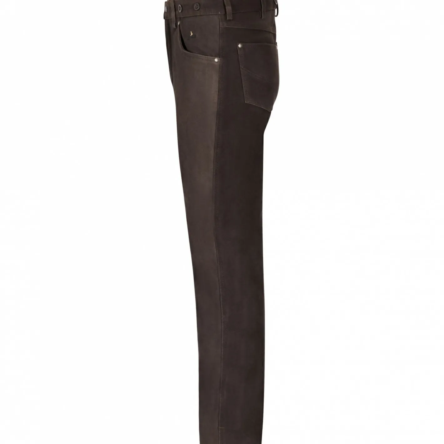 il Lago Prestige Outdoor- & Angel-Lederhosen<Nubuklederhose Herren (Braun)