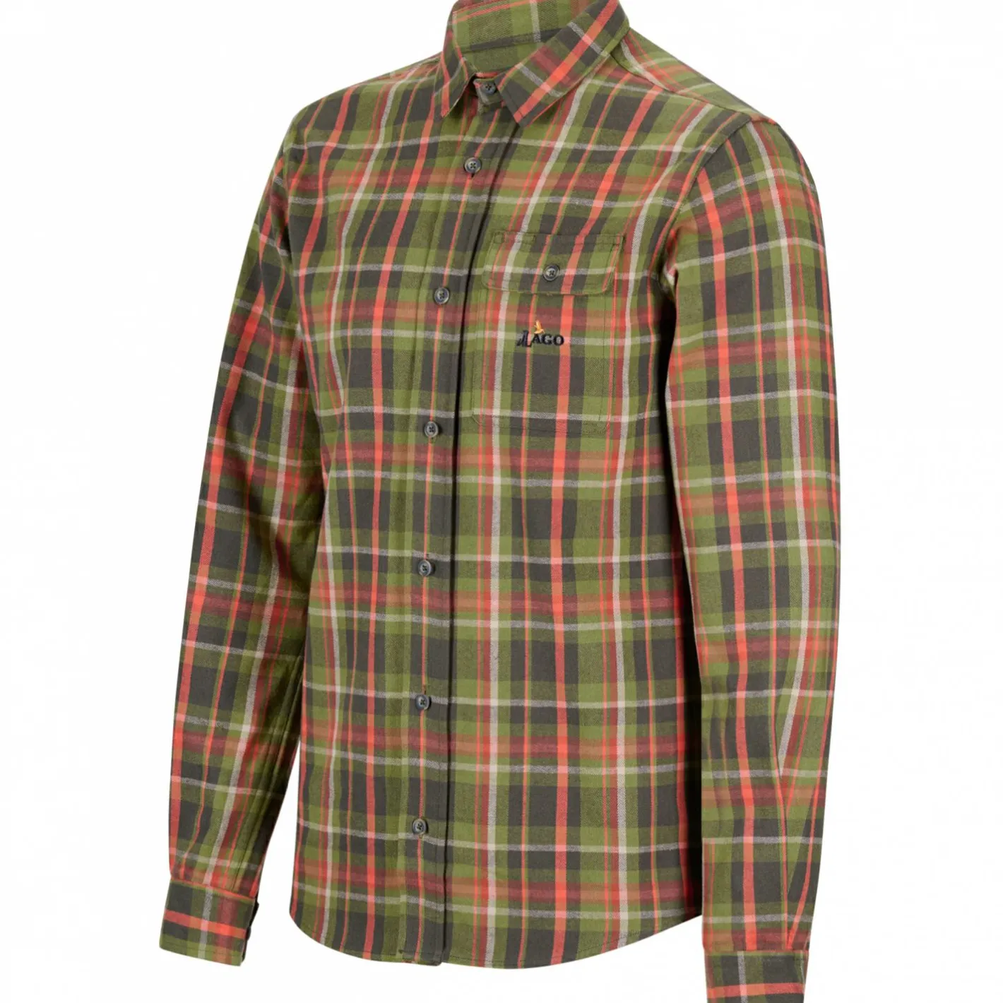 il Lago Prestige Outdoor- & Angelhemden<Oberhemd Toronto Herren (Oliv/Rot)