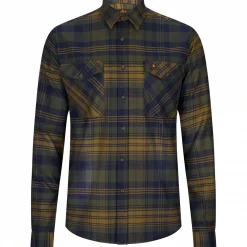 il Lago Prestige Outdoor- & Angelhemden<Outdoor Flanell-Hemd Torben Herren (Oliv/Blau)