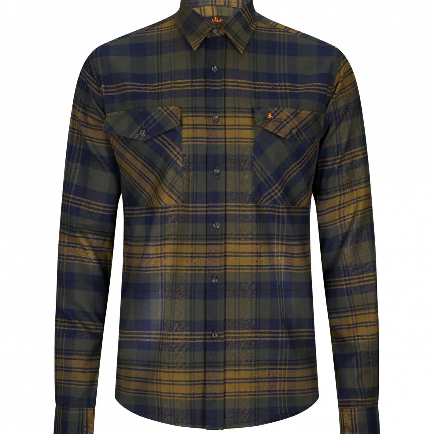 il Lago Prestige Outdoor- & Angelhemden<Outdoor Flanell-Hemd Torben Herren (Oliv/Blau)