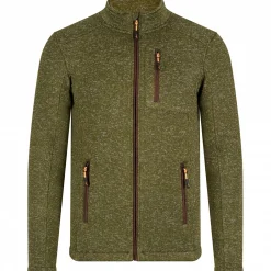 il Lago Prestige Winter- & Thermojacken<Strickfleece-Jacke Dagon Herren (Oliv Meliert)