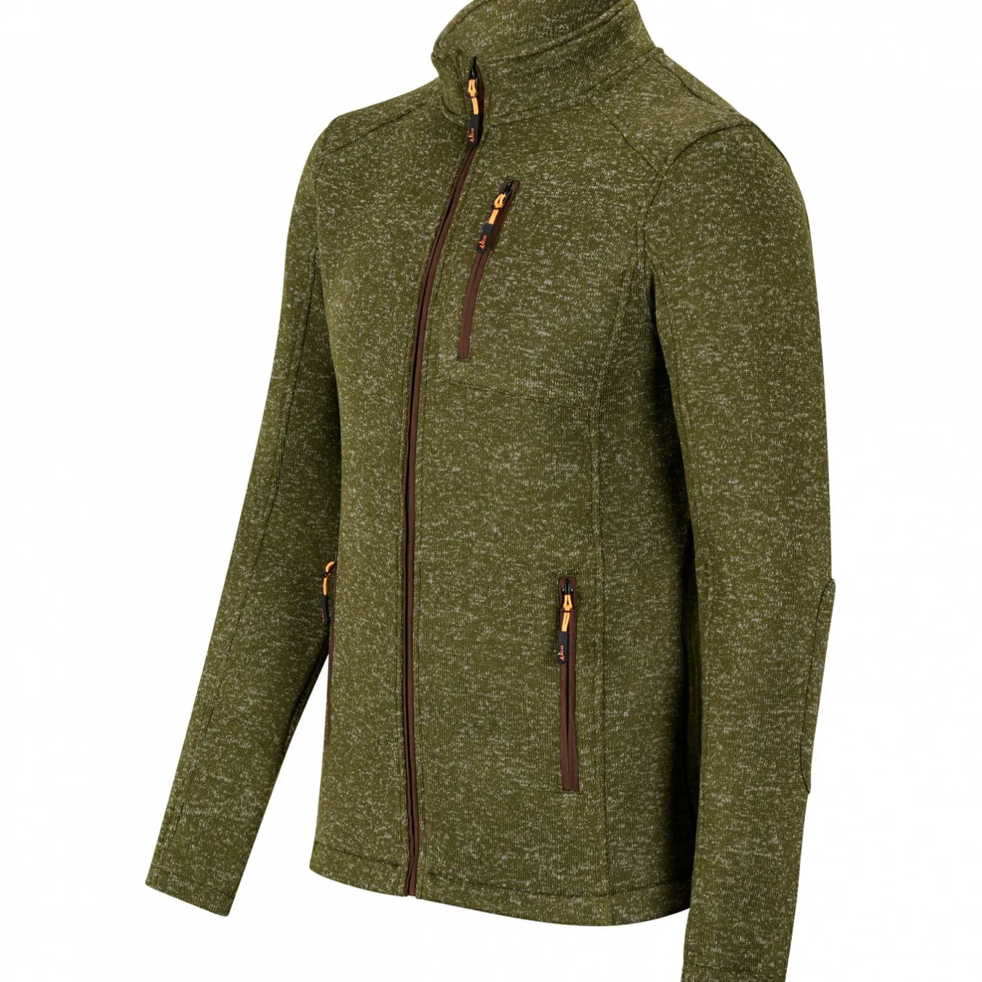 il Lago Prestige Winter- & Thermojacken<Strickfleece-Jacke Dagon Herren (Oliv Meliert)