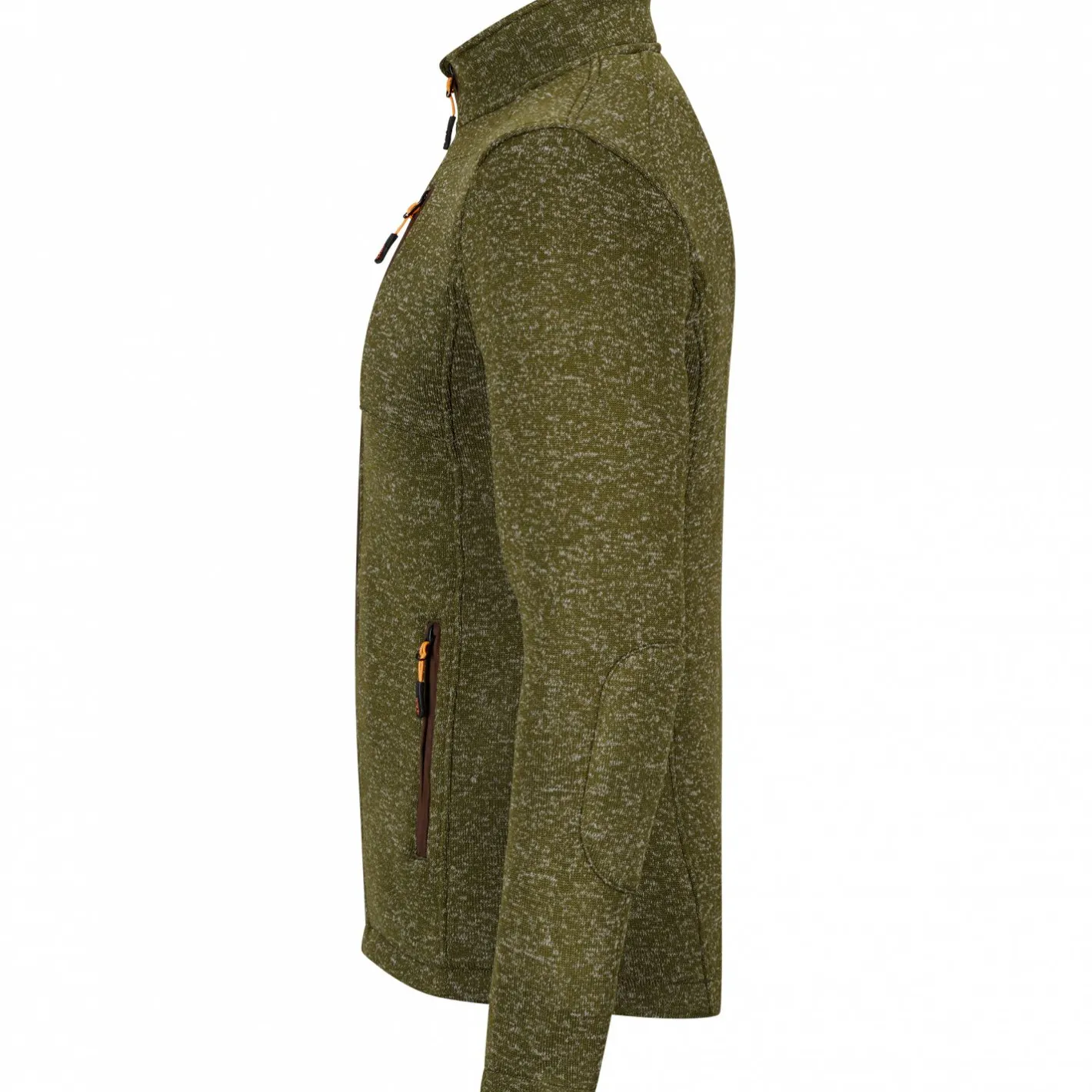 il Lago Prestige Winter- & Thermojacken<Strickfleece-Jacke Dagon Herren (Oliv Meliert)