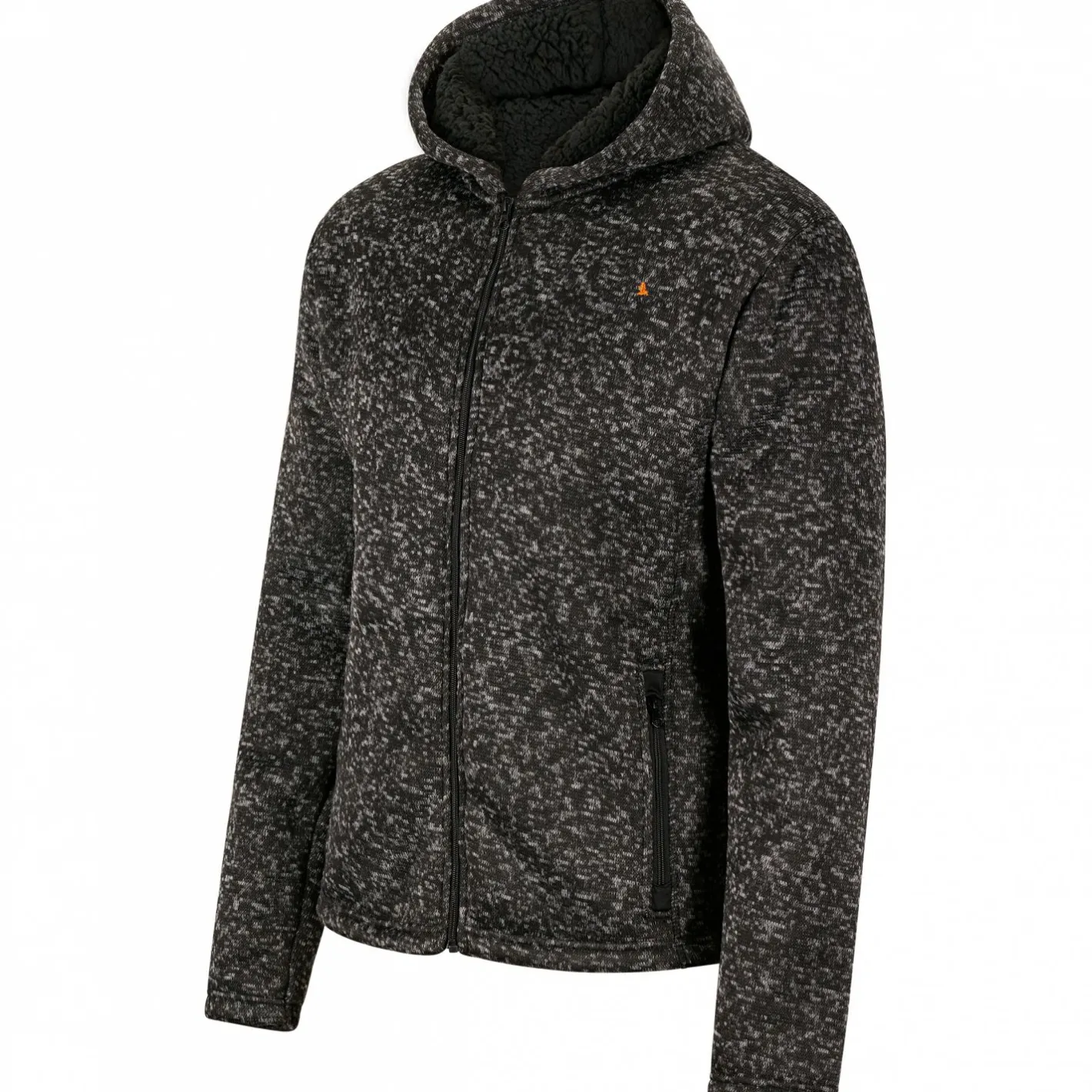 Discount il Lago Prestige Teddy Strickfleece-Jacke Spirit Herren (Schwarz Meliert)