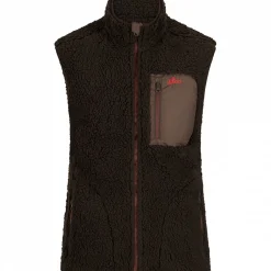 il Lago Prestige Outdoor- & Anglerwesten<Teddyfleece-Weste Herren (Braun/Rot)