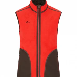 il Lago Prestige Outdoor- & Anglerwesten<Teddyfleece-Weste Herren (Braun/Rot)